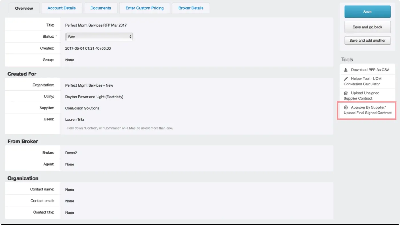 Proposal status tracking